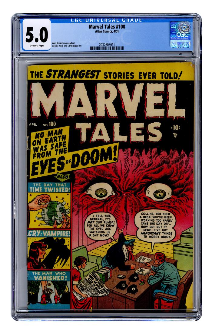 Marvel Tales No. 100. Atlas, 1951. CGC 5.0 graded copy. (1 of 1)