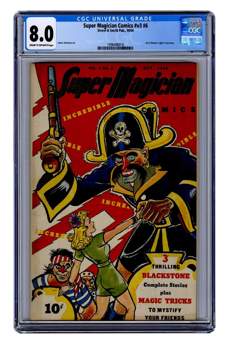 Super-Magician V3 N6. Street & Smith, 1944. CGC 8.0: Super-Magician V3 N6. Street & Smith, 1944. CGC 8.0 graded copy. James Hammon art.