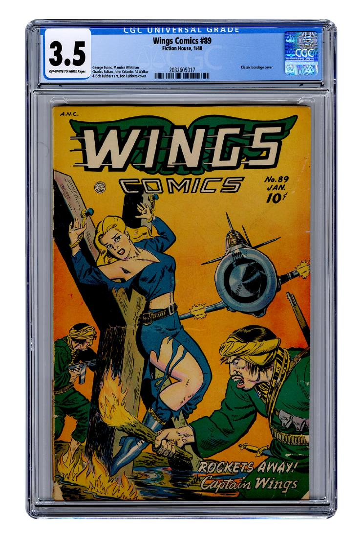 Wings Comics No. 89. Fiction House, 1948. CGC 3.5 (1 of 1)