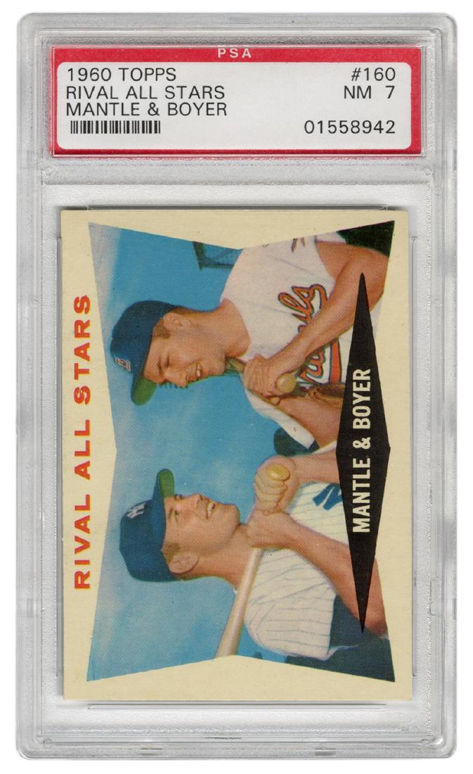 1960 Topps Rival All Stars. Mantle & Boyer. No. 160. (1 of 2)