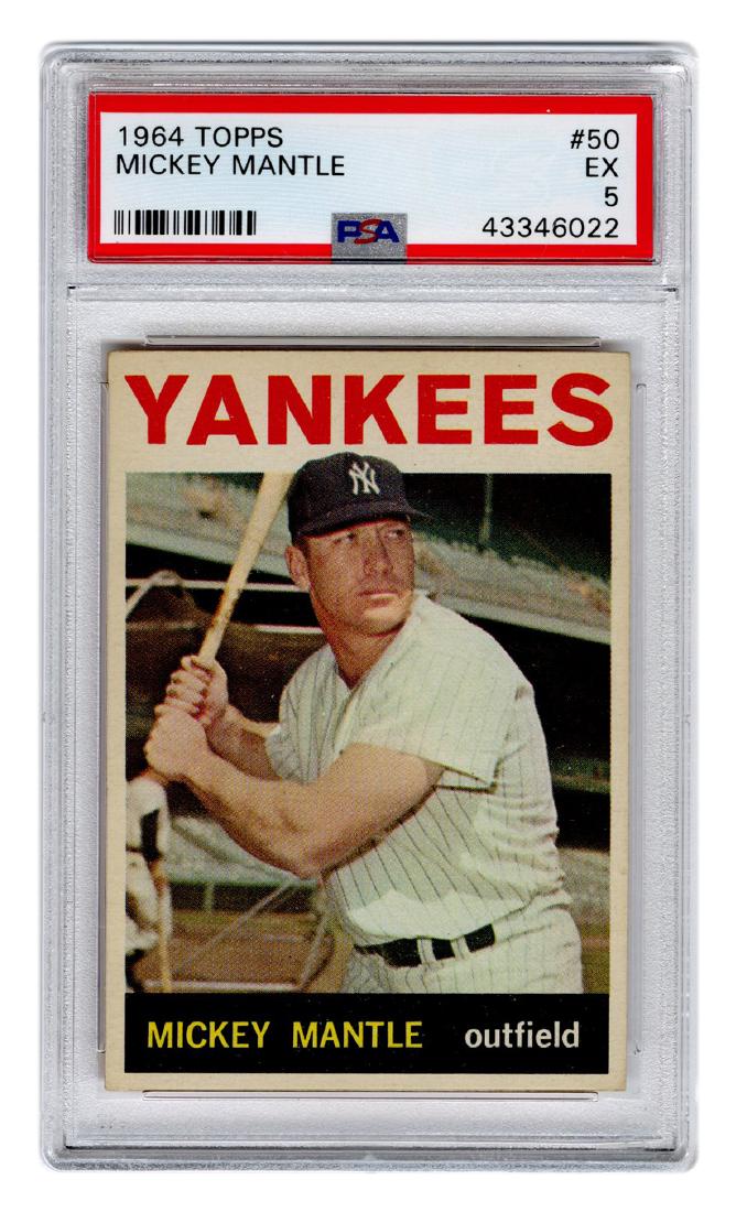 1964 Topps Mickey Mantle No. 50. PSA EX 5. (1 of 1)