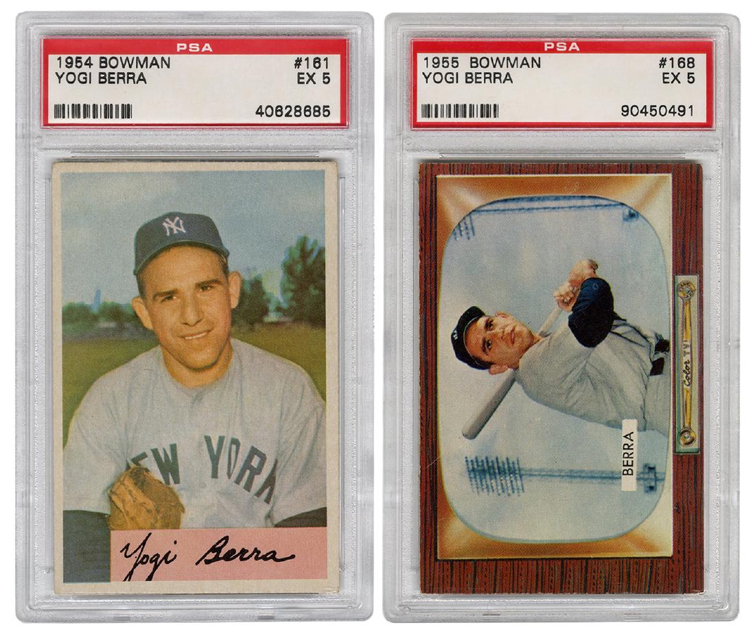 1954 / 1955 Bowman Yogi Berra No. 161 / 168. PSA EX 5. (1 of 1)