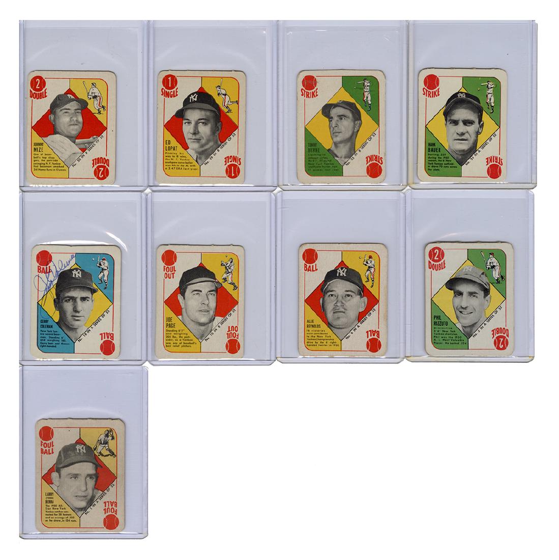 1951—1952 Topps New York Yankees Cards. Lot of (1 of 3)