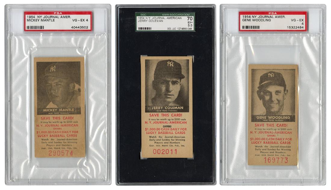 1954 N.Y. Journal American Mickey Mantle Card. PSA 4 (1 of 1)