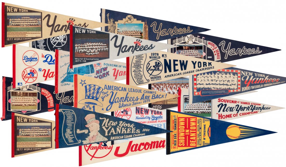 Lot of 21 Vintage New York Yankees Pennants, 1960s (1 of 20)