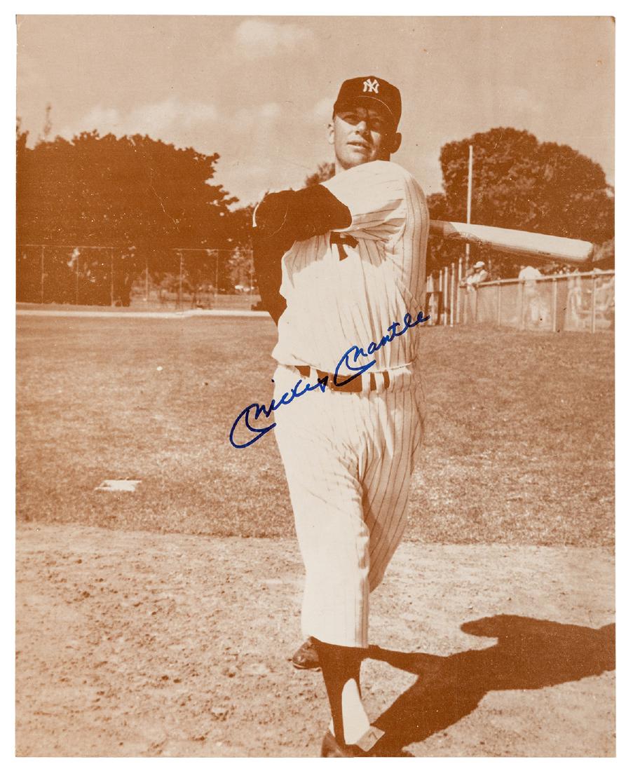 Mickey Mantle Large Format Photo with Live Signature. (1 of 1)