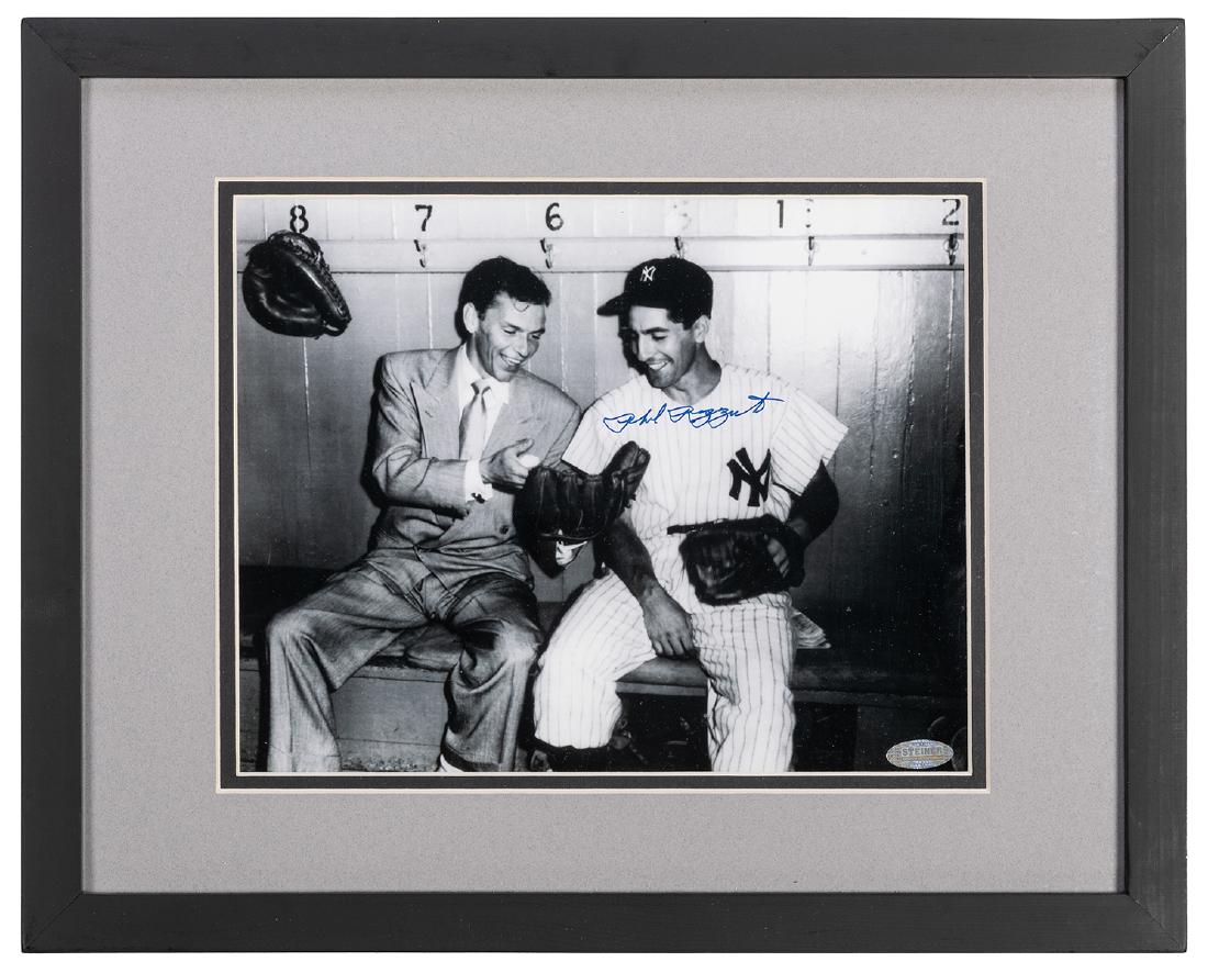Phil Rizzuto Signed Photo with Frank Sinatra. An 8 x (1 of 1)
