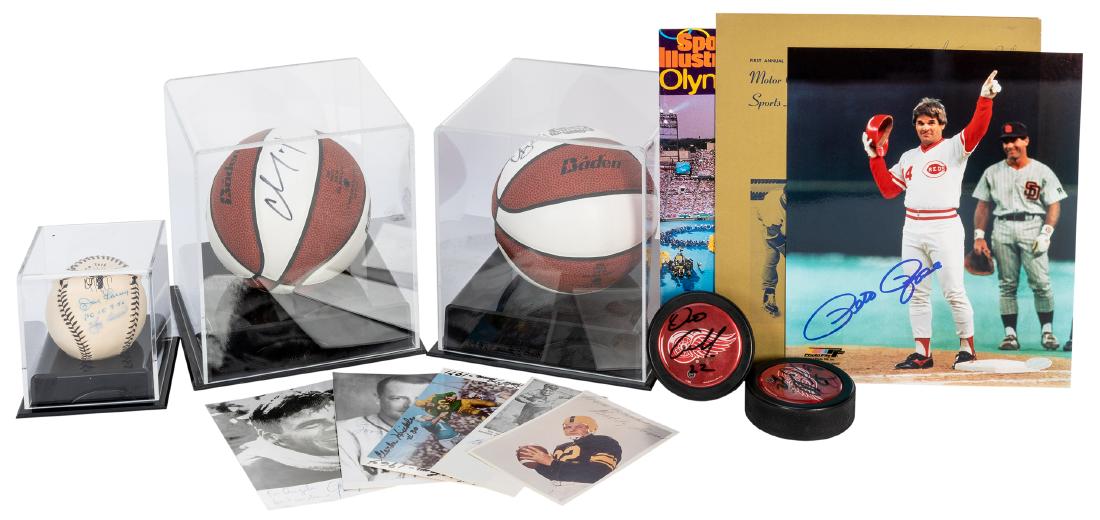 Lot of Sports Autographed Material. MLB, NBA, NHL, and (1 of 1)