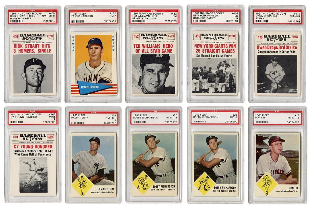 1950s—60s Baseball. Lot of 13 Graded Cards. (1 of 2)