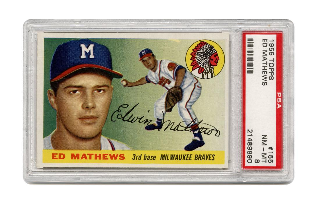 1955 Topps Ed Mathews. PSA NM/MT 8. (1 of 1)