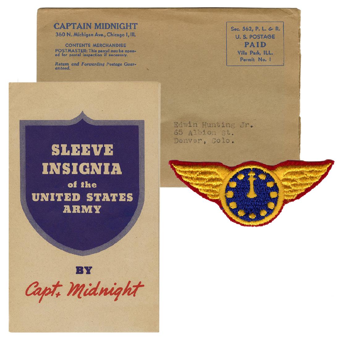 Captain Midnight Insignia Fabric Patch, Booklet, and (1 of 1)