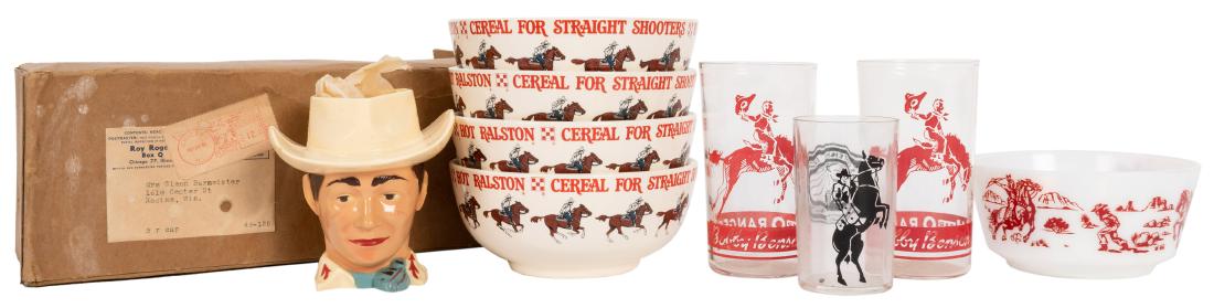 Collection of Western Themed Breakfast Cereal Glassware (1 of 1)
