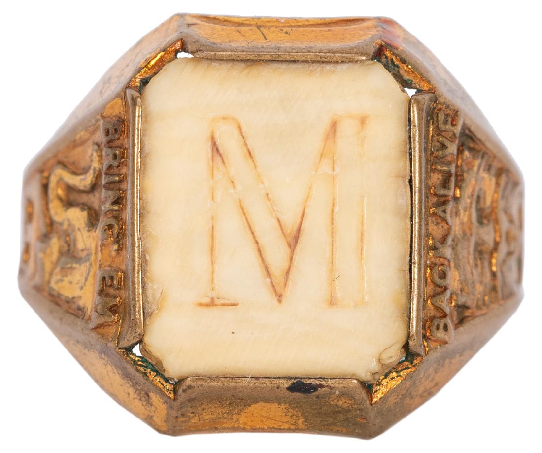 Frank Buck Ivory Soap Initial Ring. 1938. An adjustable (1 of 3)