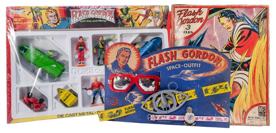 Group of Flash Gordon Toys and Puzzle. 1950s/70s. (1 of 1)
