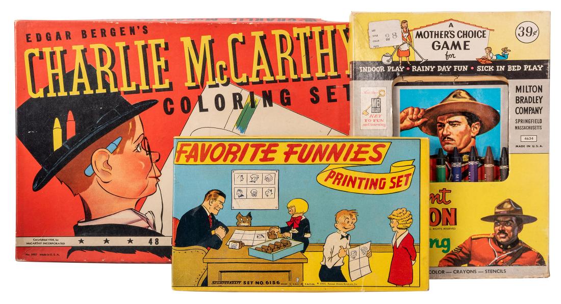 Group of Vintage Coloring Sets. 3 pcs. Circa 1930s/40s. (1 of 1)