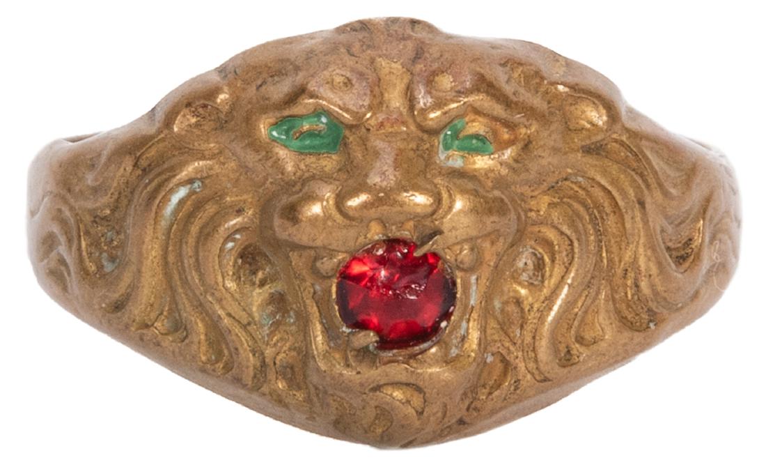 Lion’s Head Premium Ring. Circa 1930s. A dull (1 of 2)