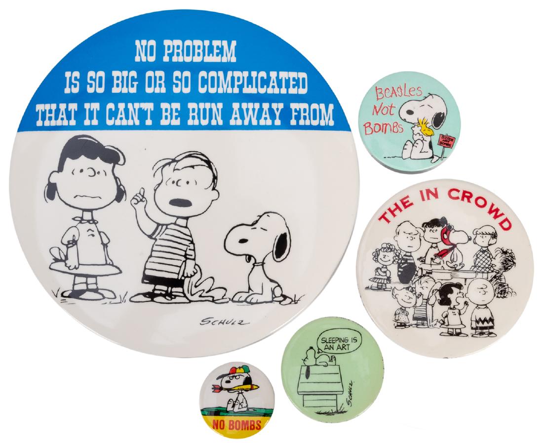Peanuts, Snoopy, et al. Pinback Button Collection. 14 (1 of 2)