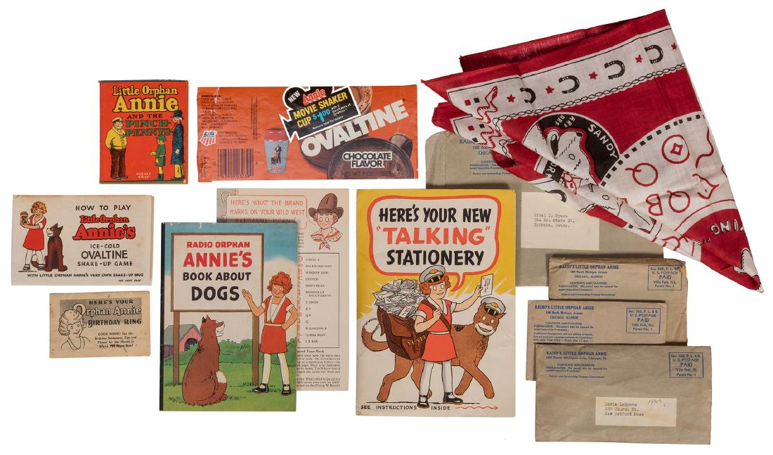 Radio Orphan Annie Ephemera. 24 pcs. Circa 1930s/80s (1 of 1)