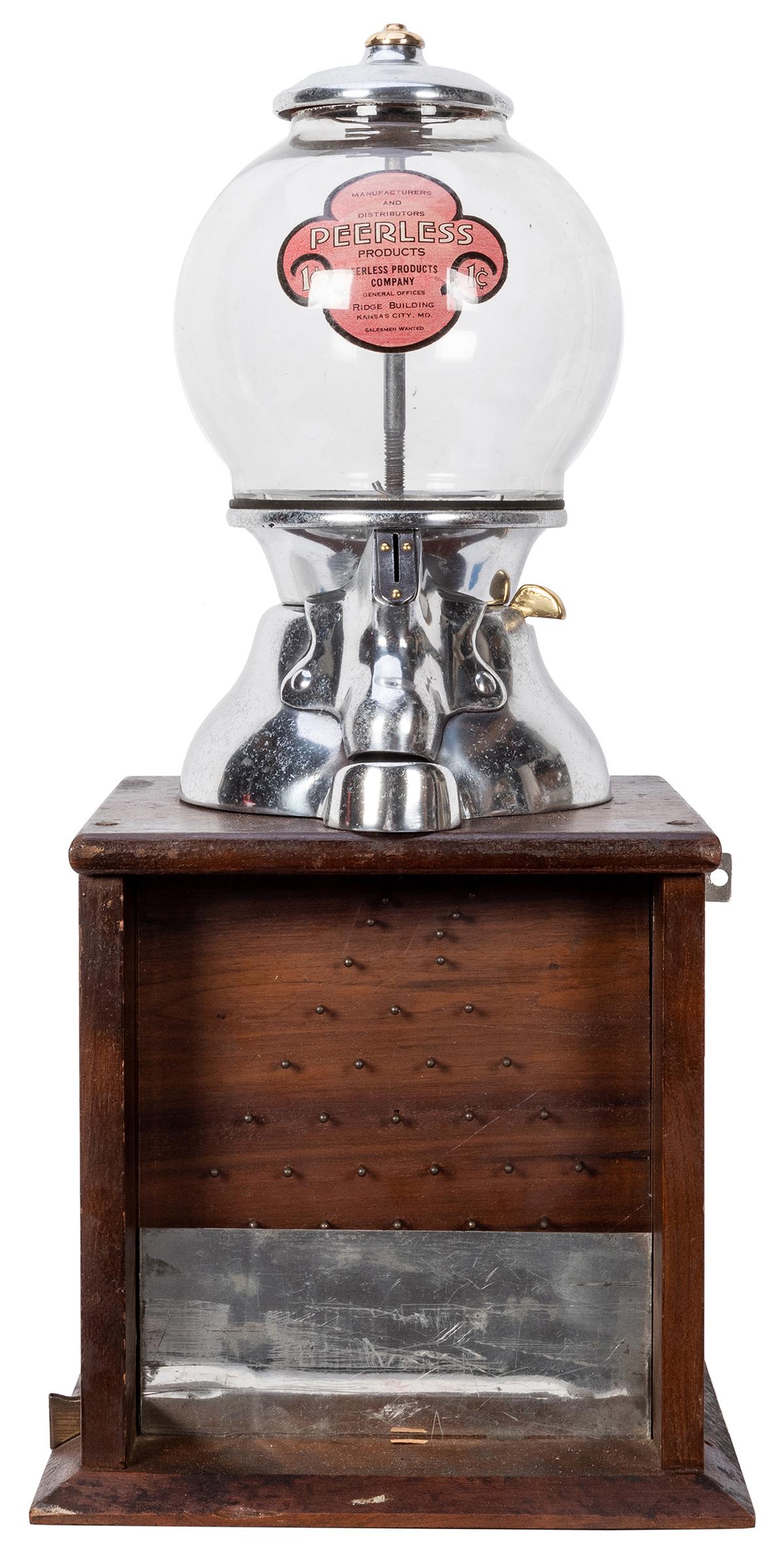 Blue Bird One Cent Penny Drop Gumball Vendor. (1 of 2)