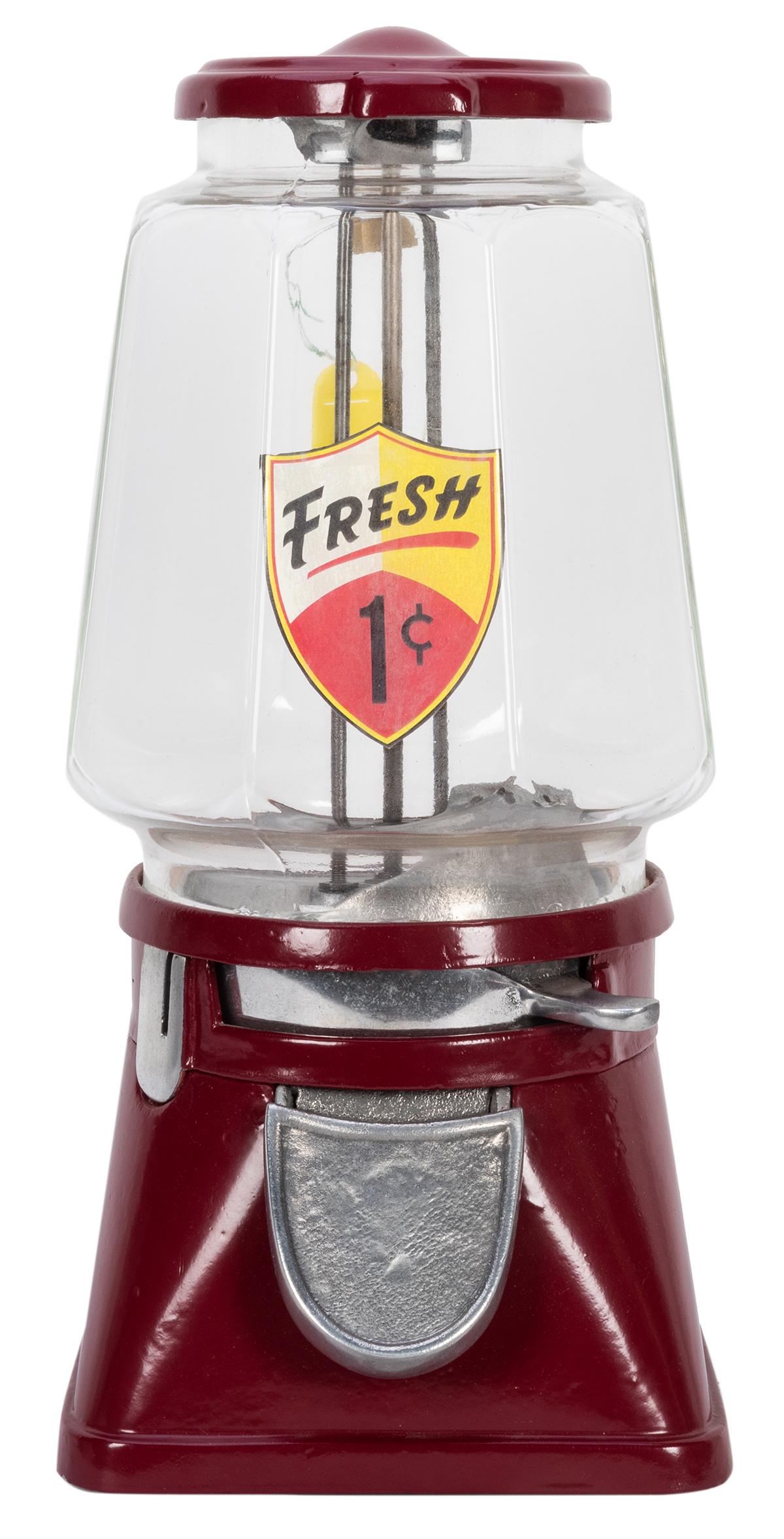 Bloyd Mfg. One Cent Lucky Boy Gumball Vendor. (1 of 2)