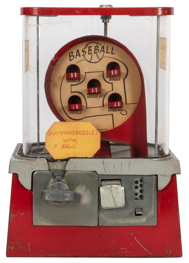 Coast Vendors Inc. One Cent Vending Machine Baseball (1 of 2)