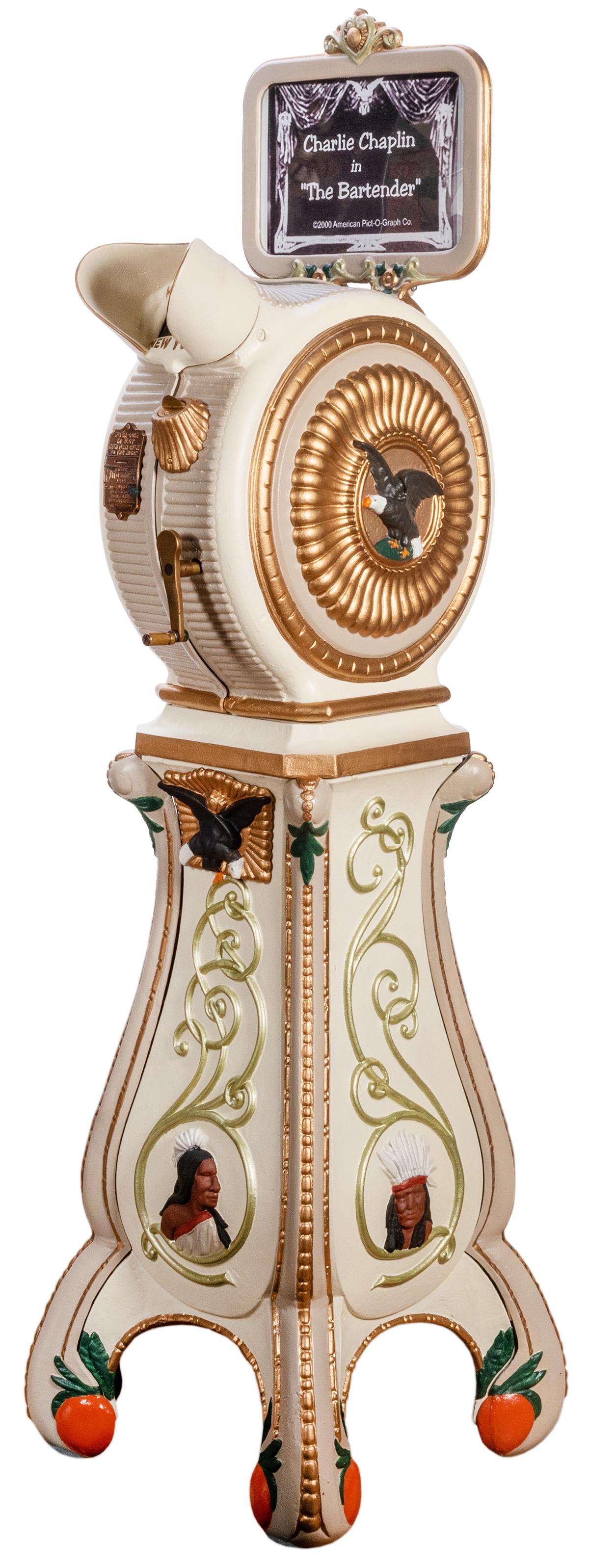 Clamshell Indian Head Mutoscope with Charlie Chaplin (1 of 3)