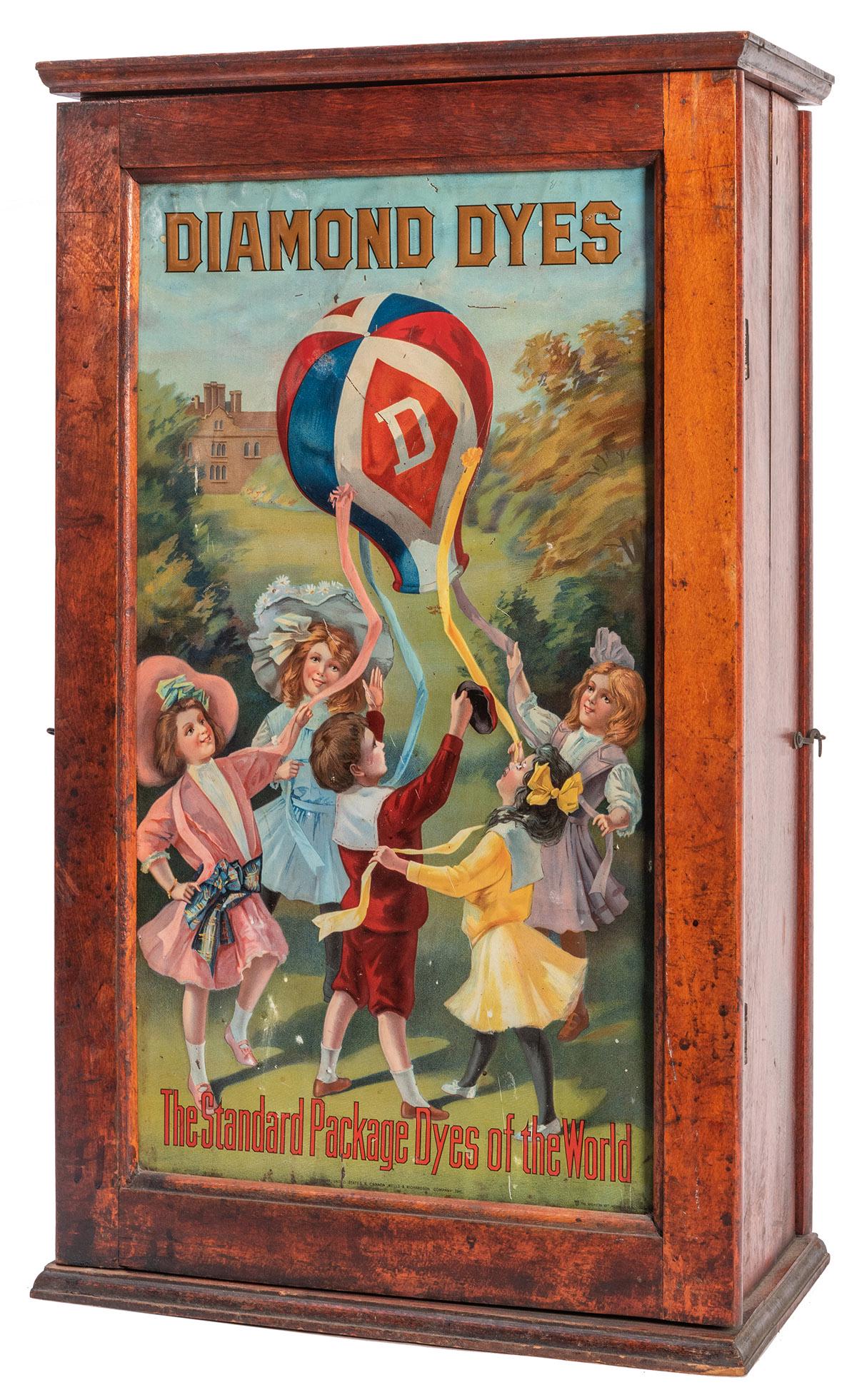 Diamond Dyes Advertising Display Cabinet. (1 of 3)