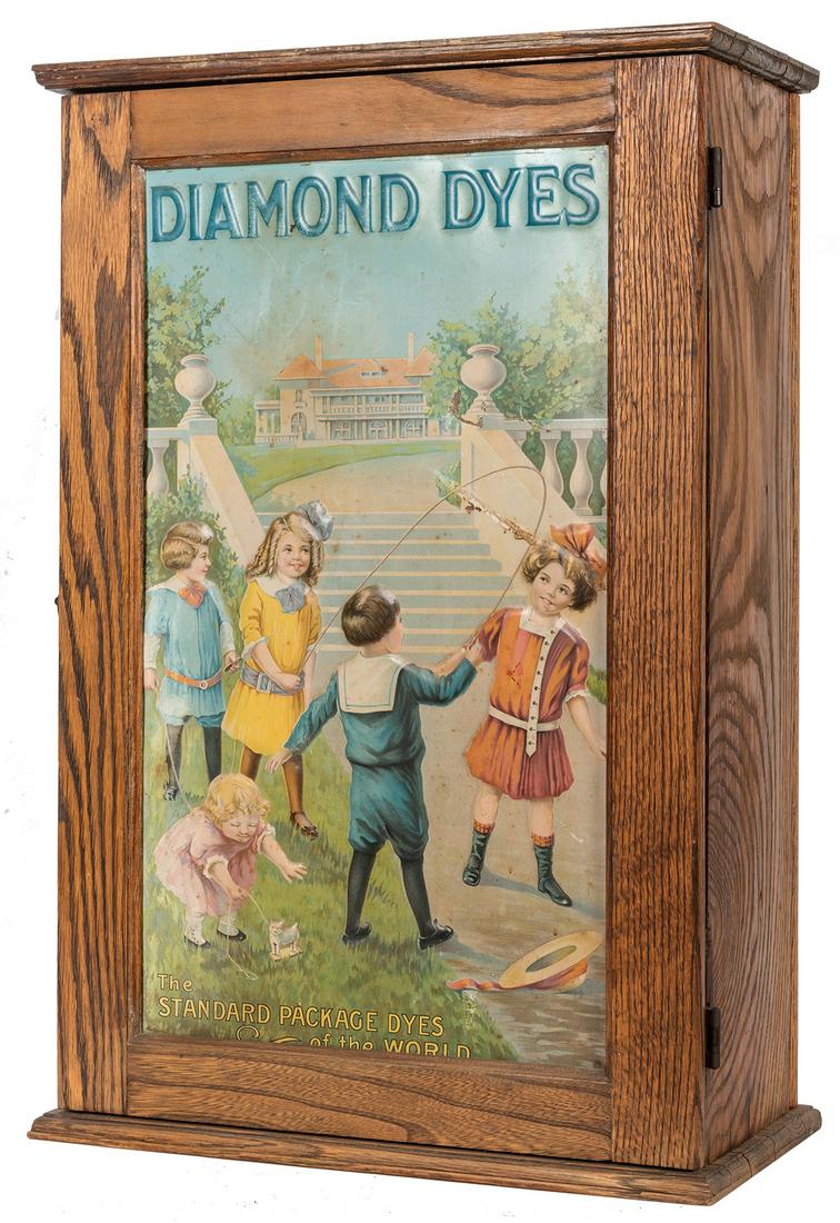 Diamond Dyes Advertising Display Cabinet. (1 of 2)