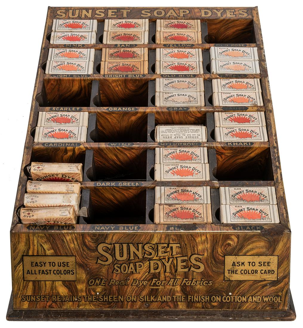 Sunset Soap Dyes Countertop Display Case. (1 of 2)