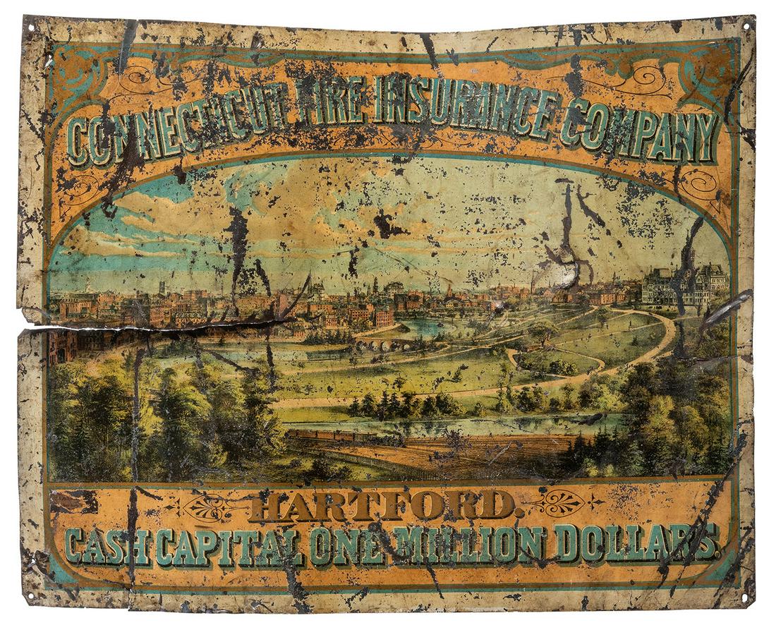 Connecticut Fire Insurance Company Tin Sign. (1 of 1)