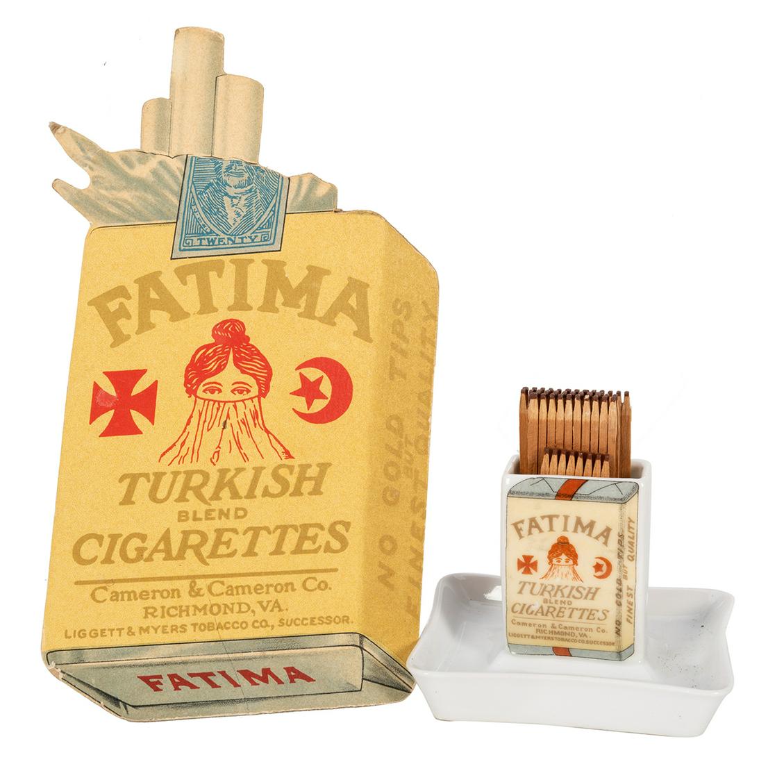 Fatima Turkish Cigarette Advertisements. 2 pcs. (1 of 1)