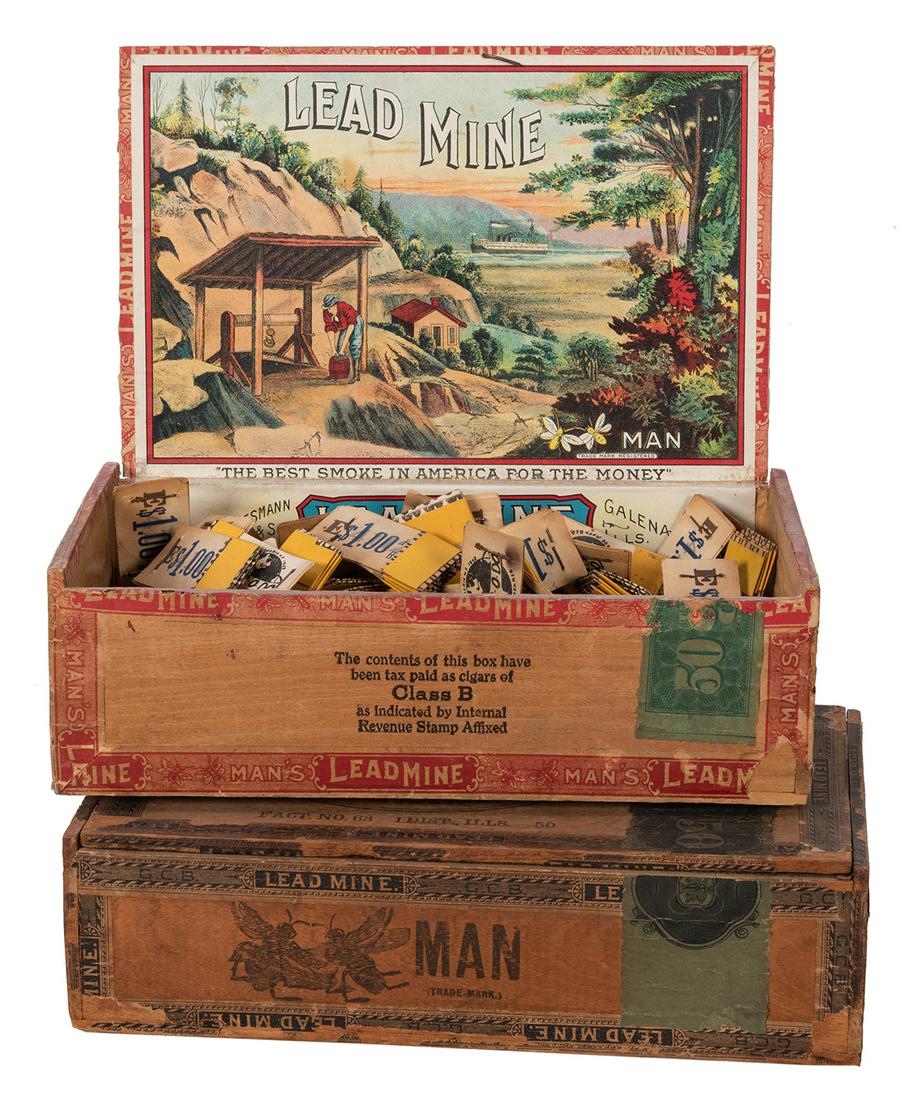 Pair of Lead Mine Cigar Boxes. (1 of 3)