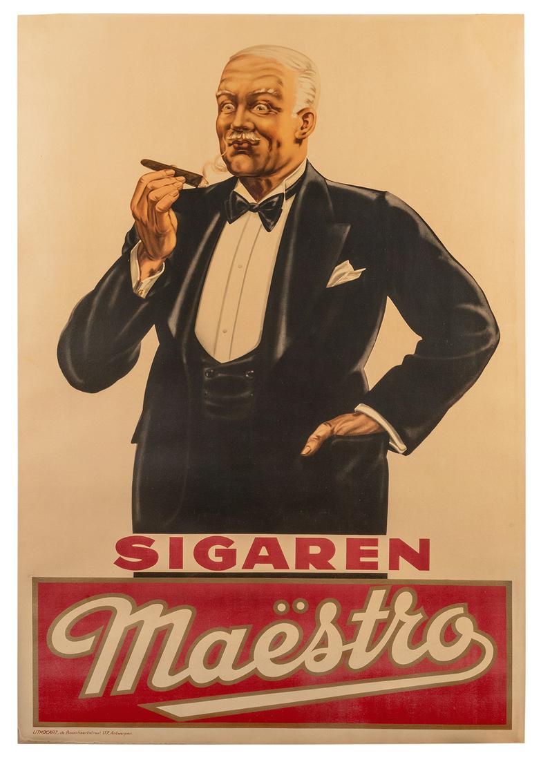 Sigaren Maëstro. Cigar Advertising Poster. (1 of 1)