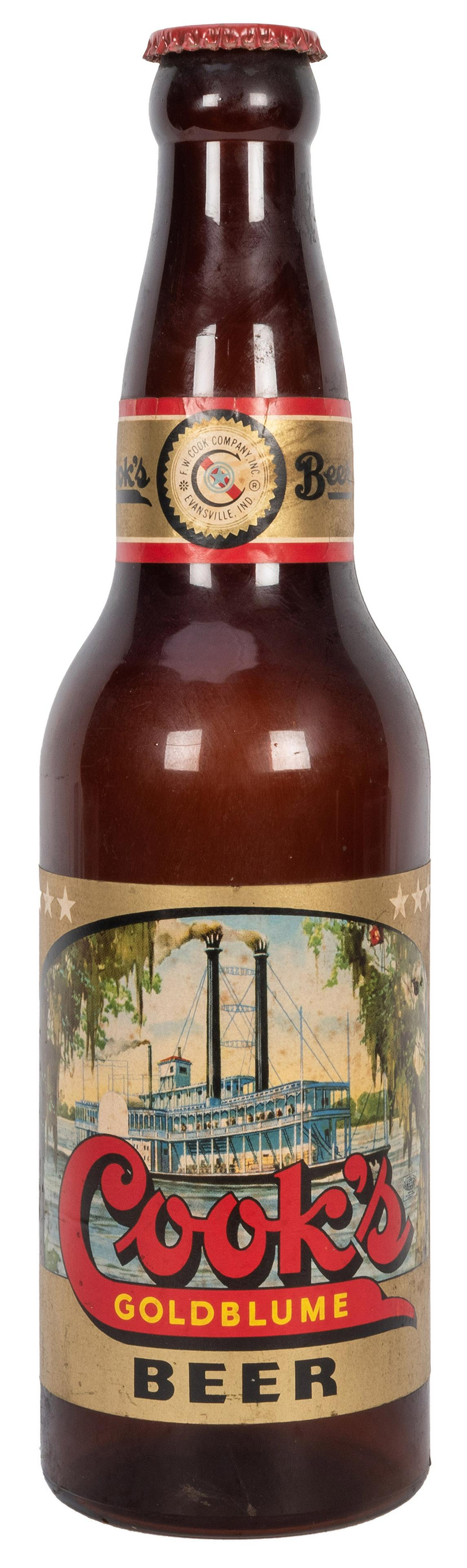 Cook’s Goldblume Beer Large Advertising Bottle. (1 of 1)