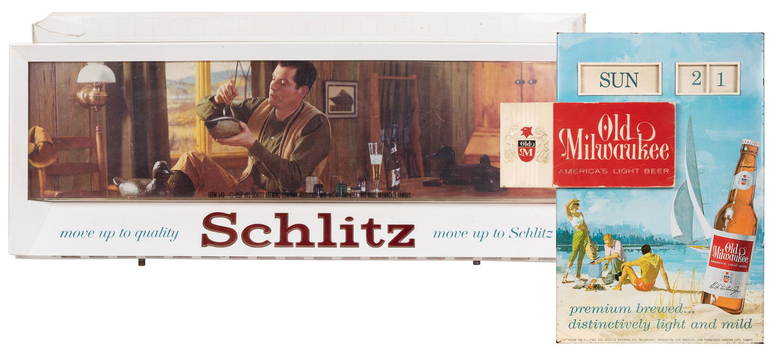 Group of Beer Advertising Signs. 5pcs. (1 of 4)