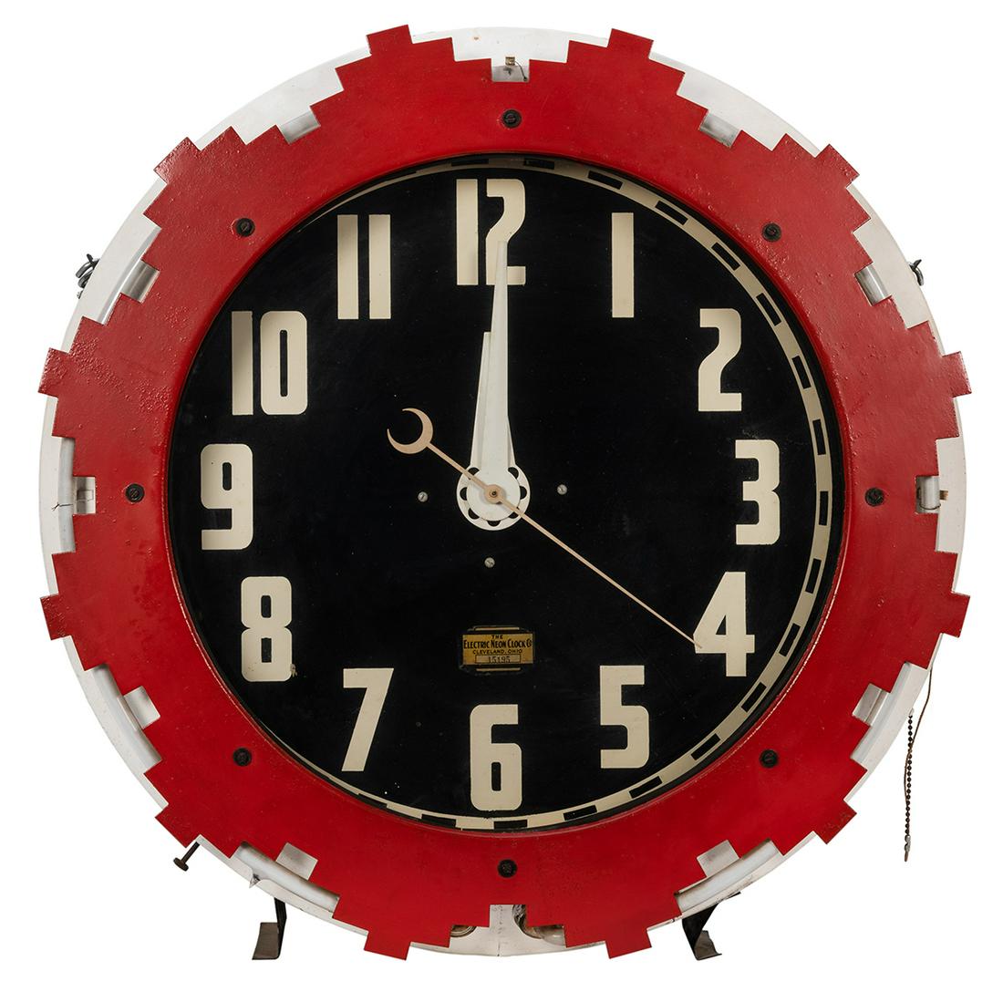 Cleveland Electric “Aztec” Neon Clock. (1 of 3)