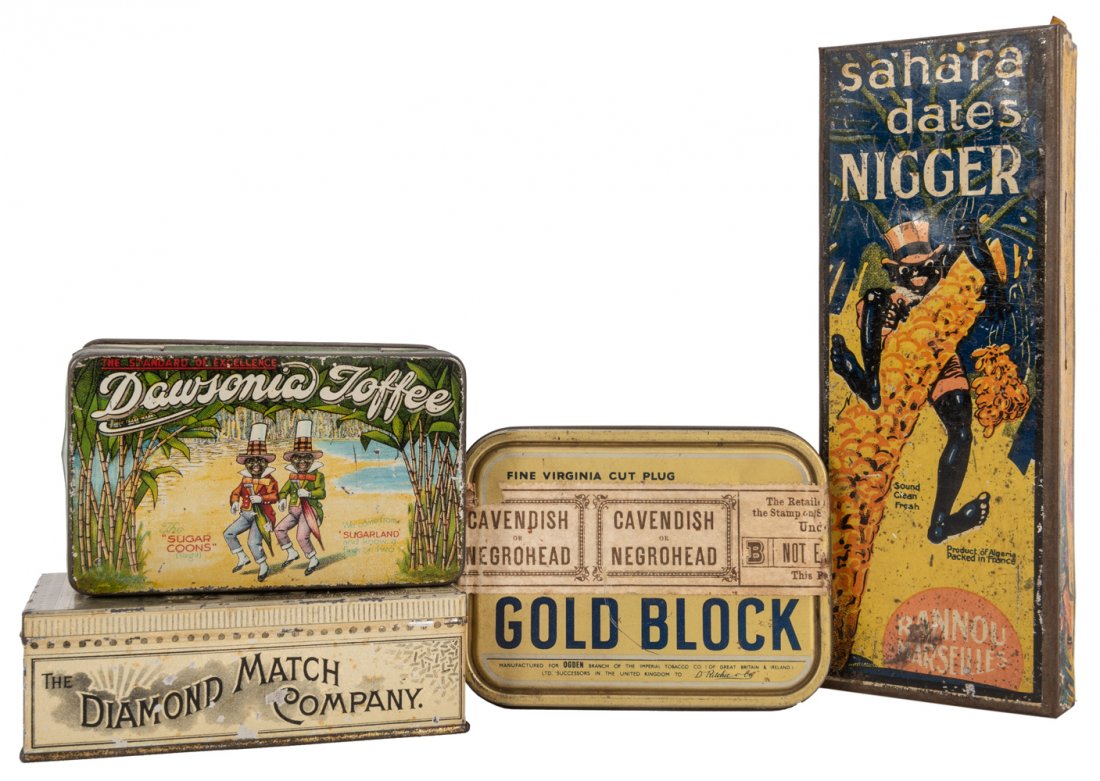 Black Americana Advertising Tin Boxes. 4 pcs. (1 of 1)