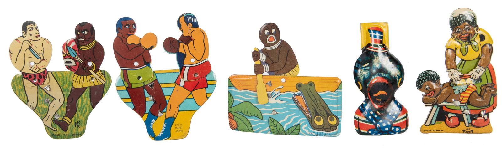 Tin Clicker Toys. 5 pcs. (1 of 1)