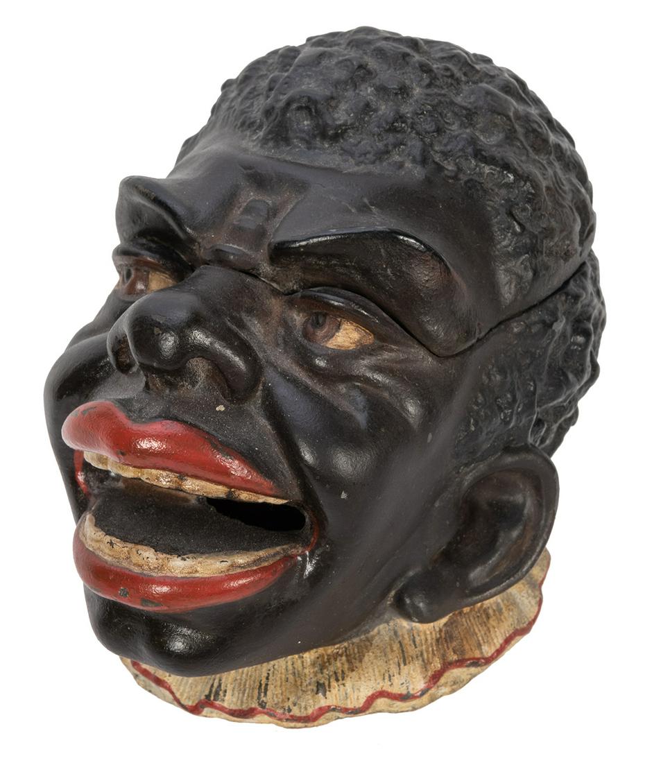 Black Americana Cast Iron Inkwell. (1 of 3)