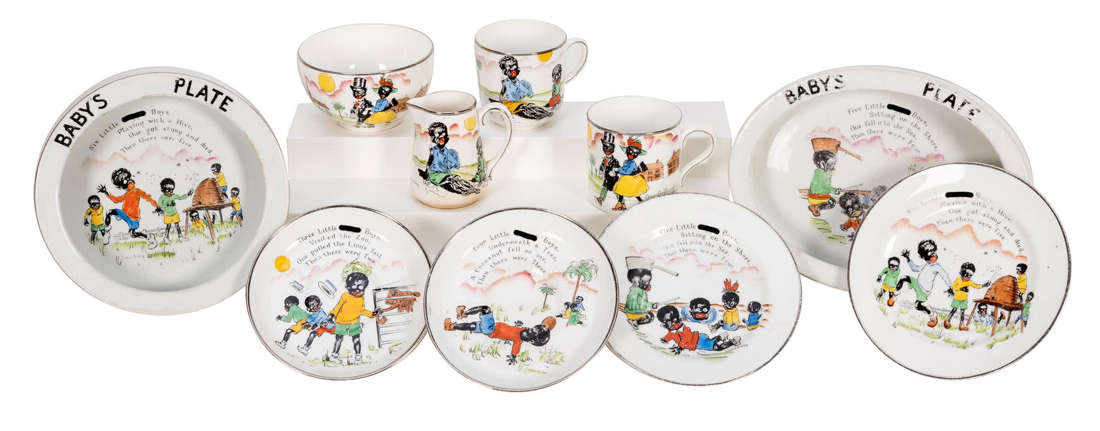 Black Americana Teaware Set. 10 pcs. (1 of 1)