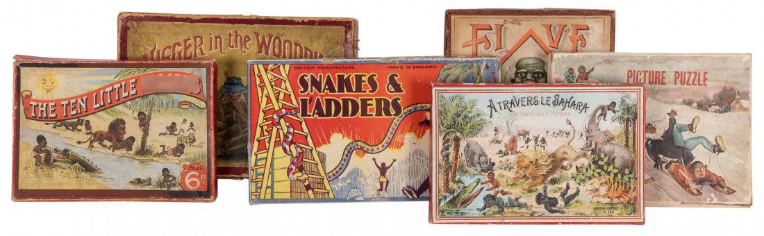 [Black Americana] Various Games and Puzzles. 6 pcs. (1 of 1)