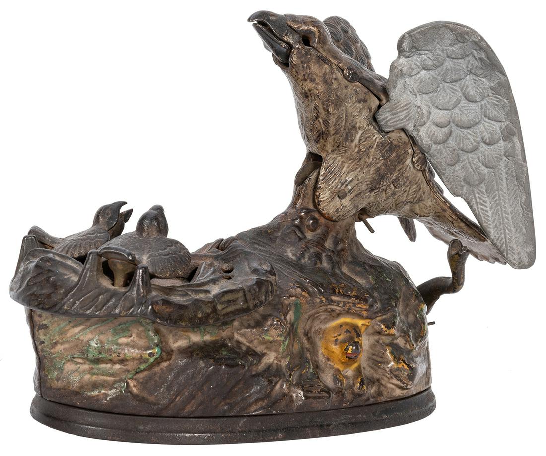 J & E Stevens Eagle / Eaglets Mechanical Cast Iron (1 of 3)