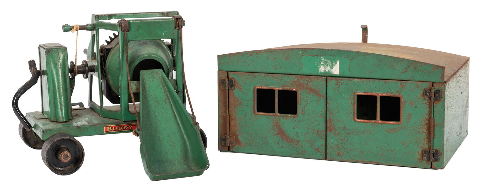 Buddy L Concrete Mixer and Catapult Hangar. (1 of 3)