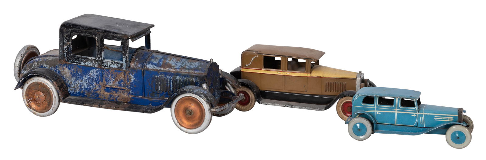 Trio of Tin / Pressed Steel Roadster Toys. (1 of 4)