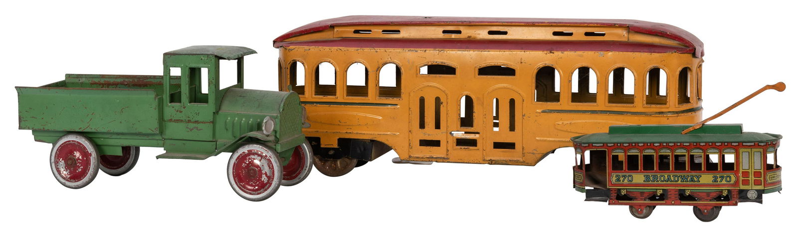 Trio of Tin / Pressed Steel Transportation Toys. (1 of 4)