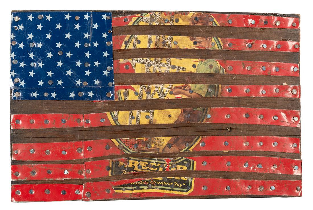 American Flag Erector Set Folk Art. (1 of 1)