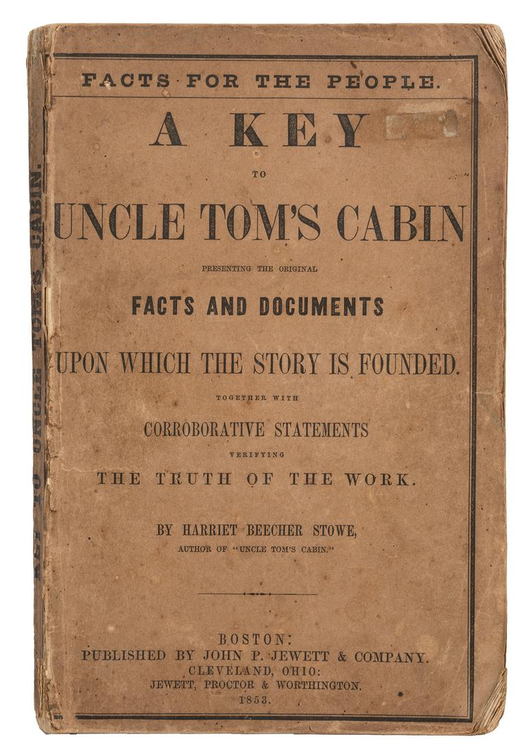 For Auction 3 Books Uncle Toms Cabin Temperance Slavery 362 On