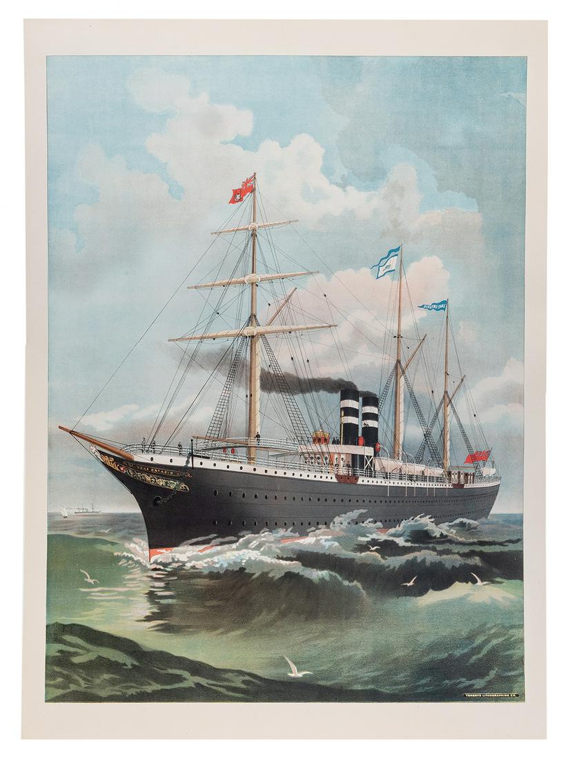 Lake Ontario Steamship Lithograph Poster. (1 of 1)