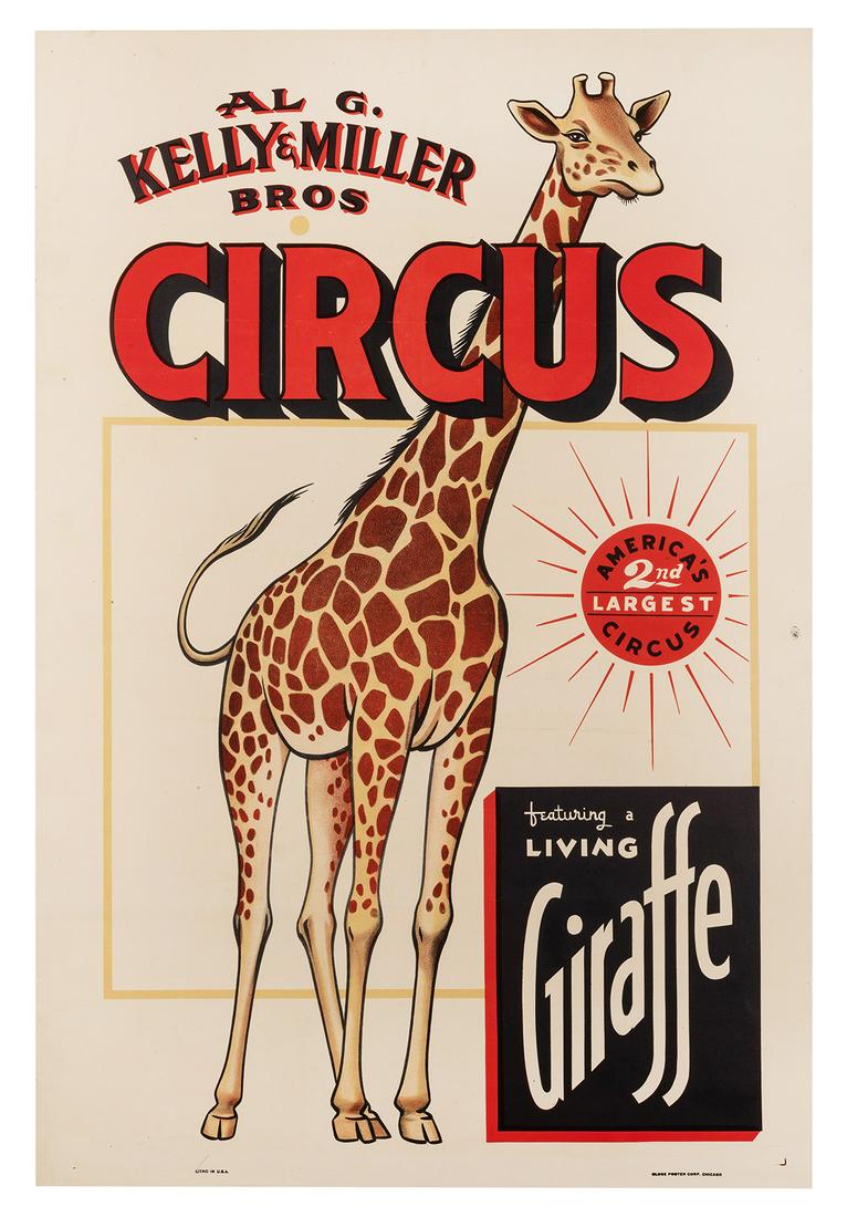 Al. G. Kelly & Miller Bros. Circus. Living Giraffe. (1 of 1)