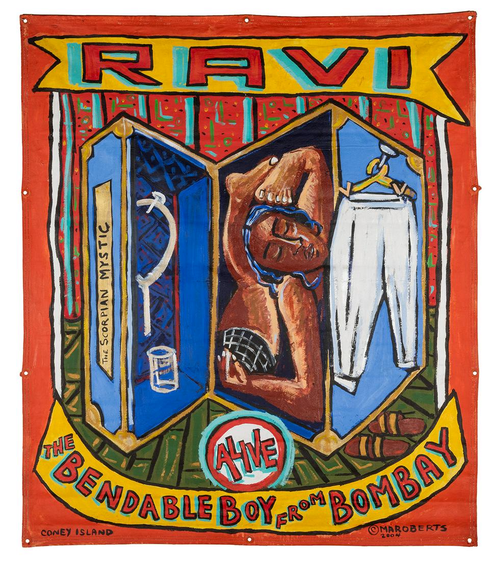Ravi The Bendable Boy from Bombay. Sideshow Banner. (1 of 1)